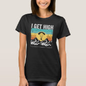 Paramotor Pilot I get high Paramotoring T-shirt (Voorkant)