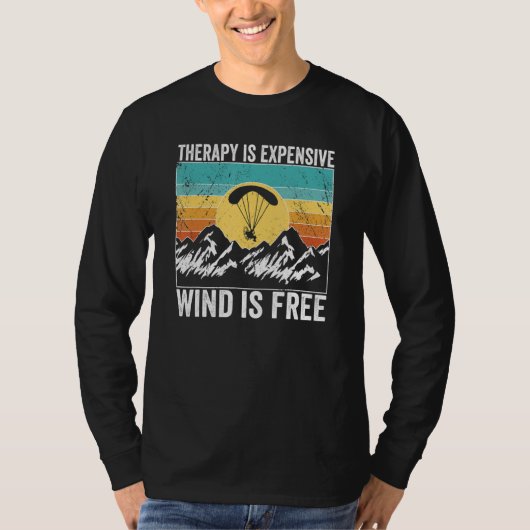 Paramotor Pilot Therapy is expensive Paramotoring T-shirt (Voorkant)