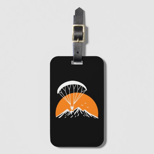 Paramotoring Retro Bagagelabel (Voorkant (verticaal))