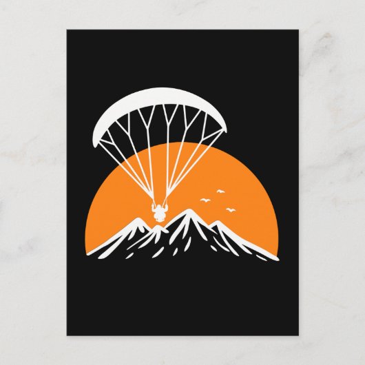 Paramotoring Retro  Briefkaart (Voorkant)