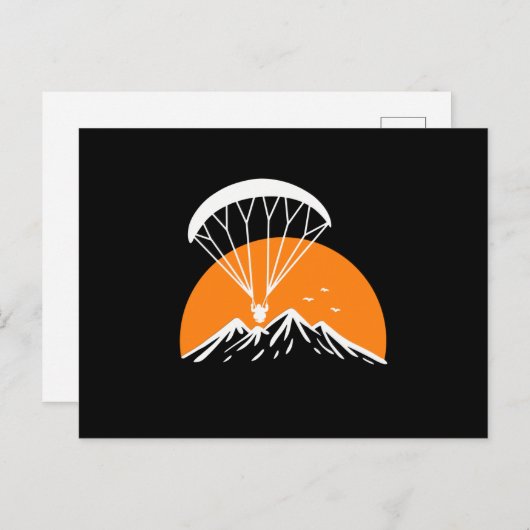 Paramotoring Retro Briefkaart (Voorkant / Achterkant)