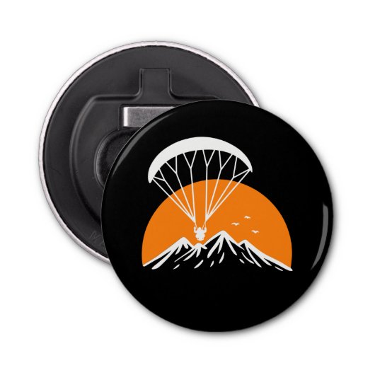Paramotoring Retro Button Flesopener (Voorkant)