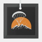 Paramotoring Retro  Glas Ornament (Voorkant)