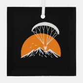 Paramotoring Retro  Glas Ornament (Achterkant)