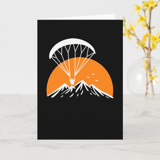 Paramotoring Retro Kaart (Gele Bloem)