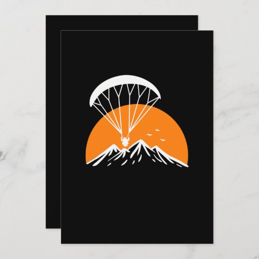 Paramotoring Retro  Kaart (Voorkant / Achterkant)