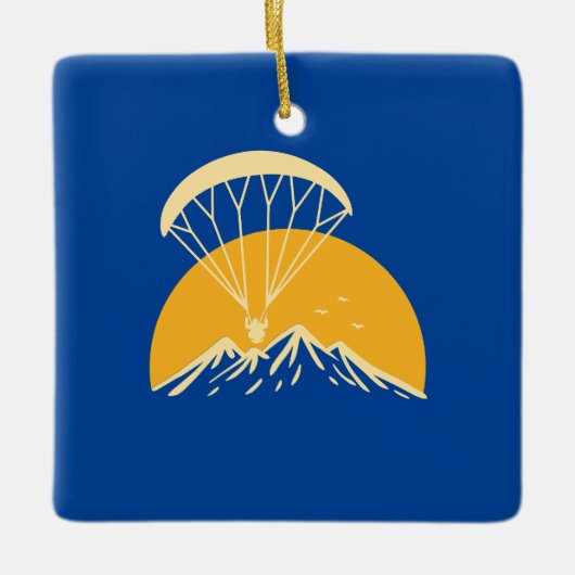 Paramotoring Retro Keramisch Ornament (Voorkant)