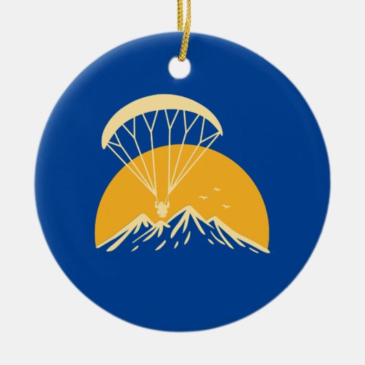 Paramotoring Retro Keramisch Ornament (Voorkant)