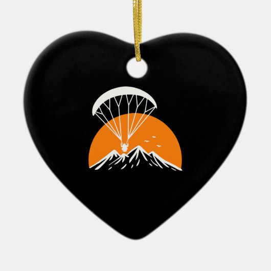 Paramotoring Retro  Keramisch Ornament (Voorkant)