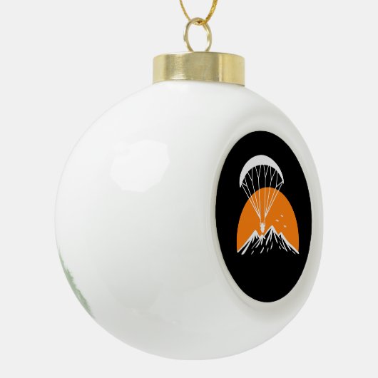 Paramotoring Retro  Keramische Bal Ornament (Links)