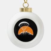 Paramotoring Retro  Keramische Bal Ornament (Voorkant)