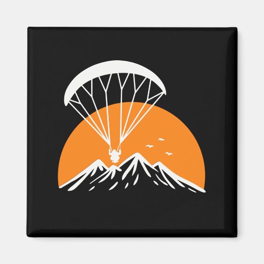 Paramotoring Retro  Magneet (Voorkant)