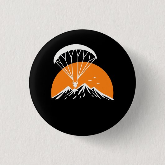 Paramotoring Retro  Ronde Button 3,2 Cm (Voorkant)