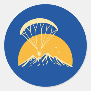 Paramotoring Retro Ronde Sticker