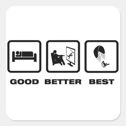 Paramotoring Vierkante Sticker (Voorkant)