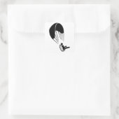 Paramotoring Vierkante Sticker (Tas)
