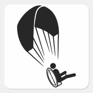 Paramotoring Vierkante Sticker