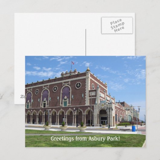 Paramount Theater in Asbury Park, NJ Briefkaart (Voorkant / Achterkant)