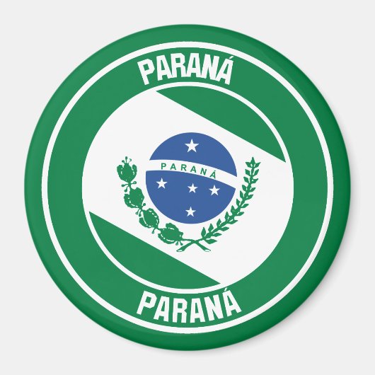 Paraná Round Emblem Magneet (Voorkant)