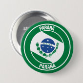 Paraná Round Emblem Ronde Button 7,6 Cm (Voorkant /achterkant)