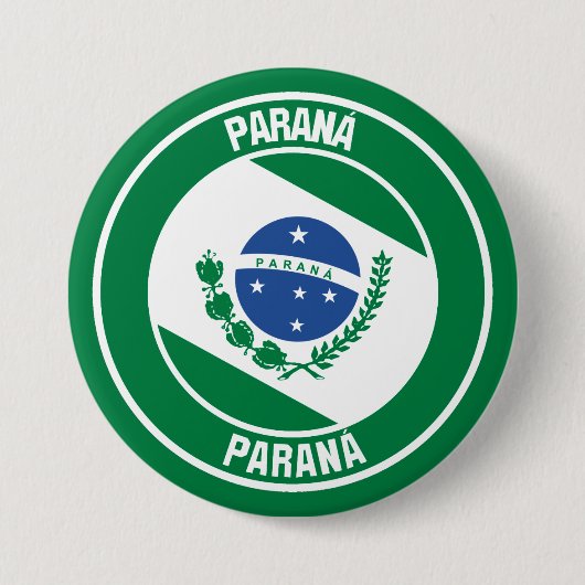 Paraná Round Emblem Ronde Button 7,6 Cm (Voorkant)