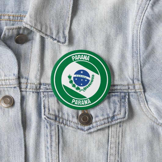 Paraná Round Emblem Ronde Button 7,6 Cm (In situ)