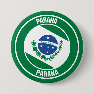 Paraná Round Emblem Ronde Button 7,6 Cm