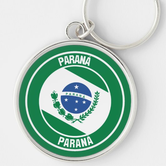 Paraná Round Emblem Sleutelhanger (Voorkant)