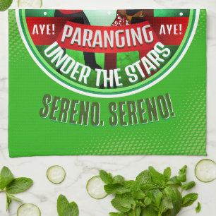 Parang Sereno Feliz Navidad over GROEN Theedoek