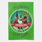 Parang Sereno Feliz Navidad over GROEN Theedoek (Verticaal)