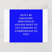 paranoia grap briefkaart (Voorkant)