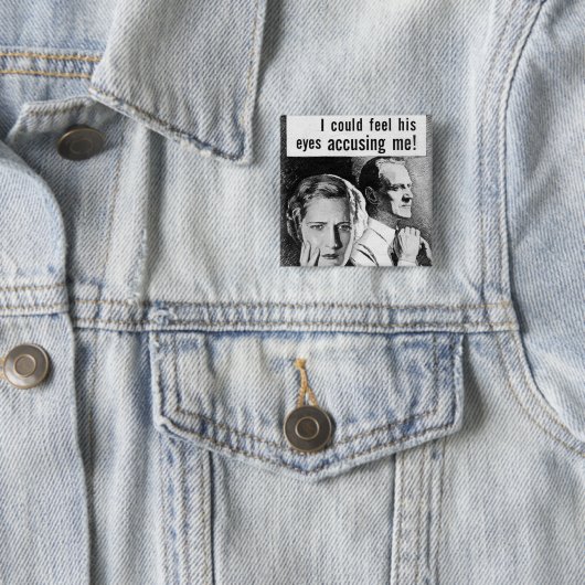 paranoia vierkante button 5,1 cm (In situ)