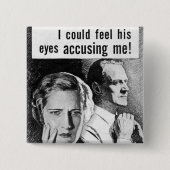 paranoia vierkante button 5,1 cm (Voorkant)