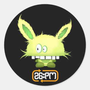 "Paranoid Chomper" ticker Ronde Sticker