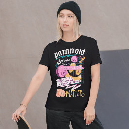Paranoid Fight Depressie Streetwear T-shirt