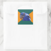 Paranoid Parrot Bird Advice Animal Meme Ronde Sticker (Tas)