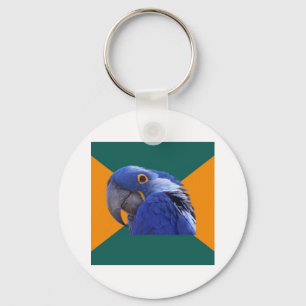 Paranoid Parrot Bird Advice Animal Meme Sleutelhanger