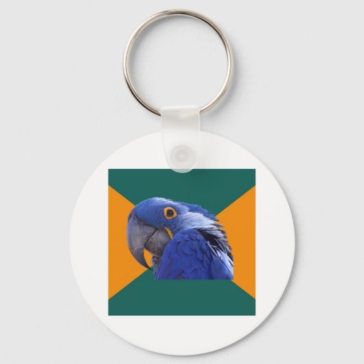 Paranoid Parrot Bird Advice Animal Meme Sleutelhanger (Voorkant)