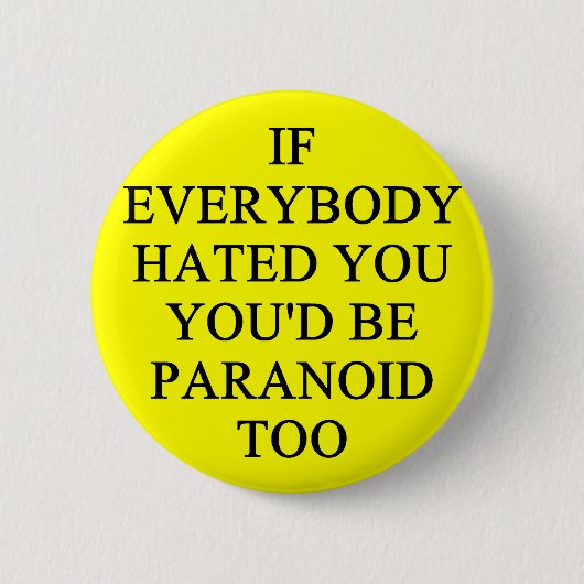PARANOID RONDE BUTTON 5,7 CM (Voorkant)