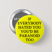 PARANOID RONDE BUTTON 5,7 CM (Voorkant /achterkant)