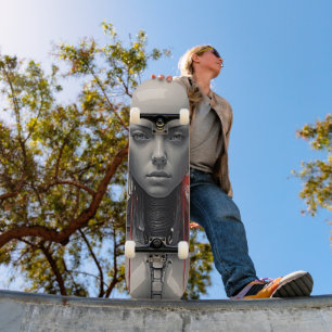 Paranoïde Android Meisje Futuristisch Persoonlijk Skateboard
