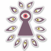 Paranoïde angst spionage sticker (Voorkant)