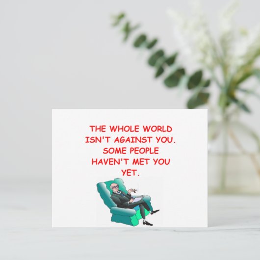 paranoïde briefkaart (Staand voorkant)