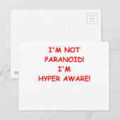 paranoïde briefkaart (Voorkant / Achterkant)
