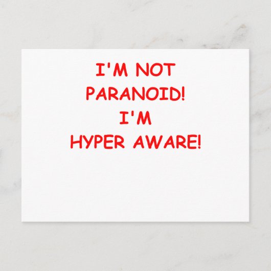 paranoïde briefkaart (Voorkant)