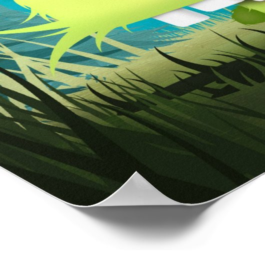 "Paranoïde chomper" afdrukken Poster (Hoek)