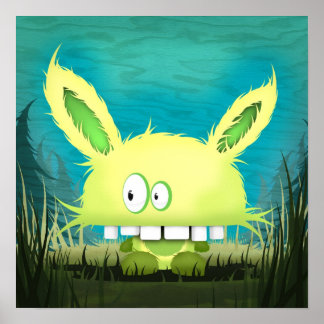 "Paranoïde chomper" afdrukken Poster