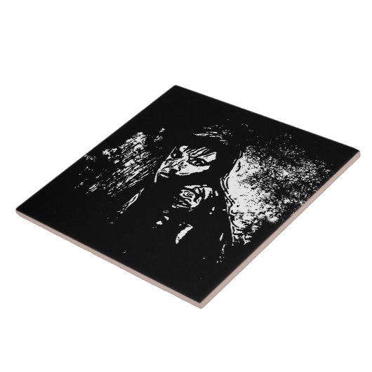 Paranoïde dag tegeltje (Zijkant)