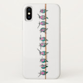 Paranoïde Hummingvogels Horizontale iPhone case (Achterkant)