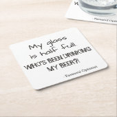 Paranoïde optimist Grappig Quote Beer Kartonnen Onderzetters (Schuin)